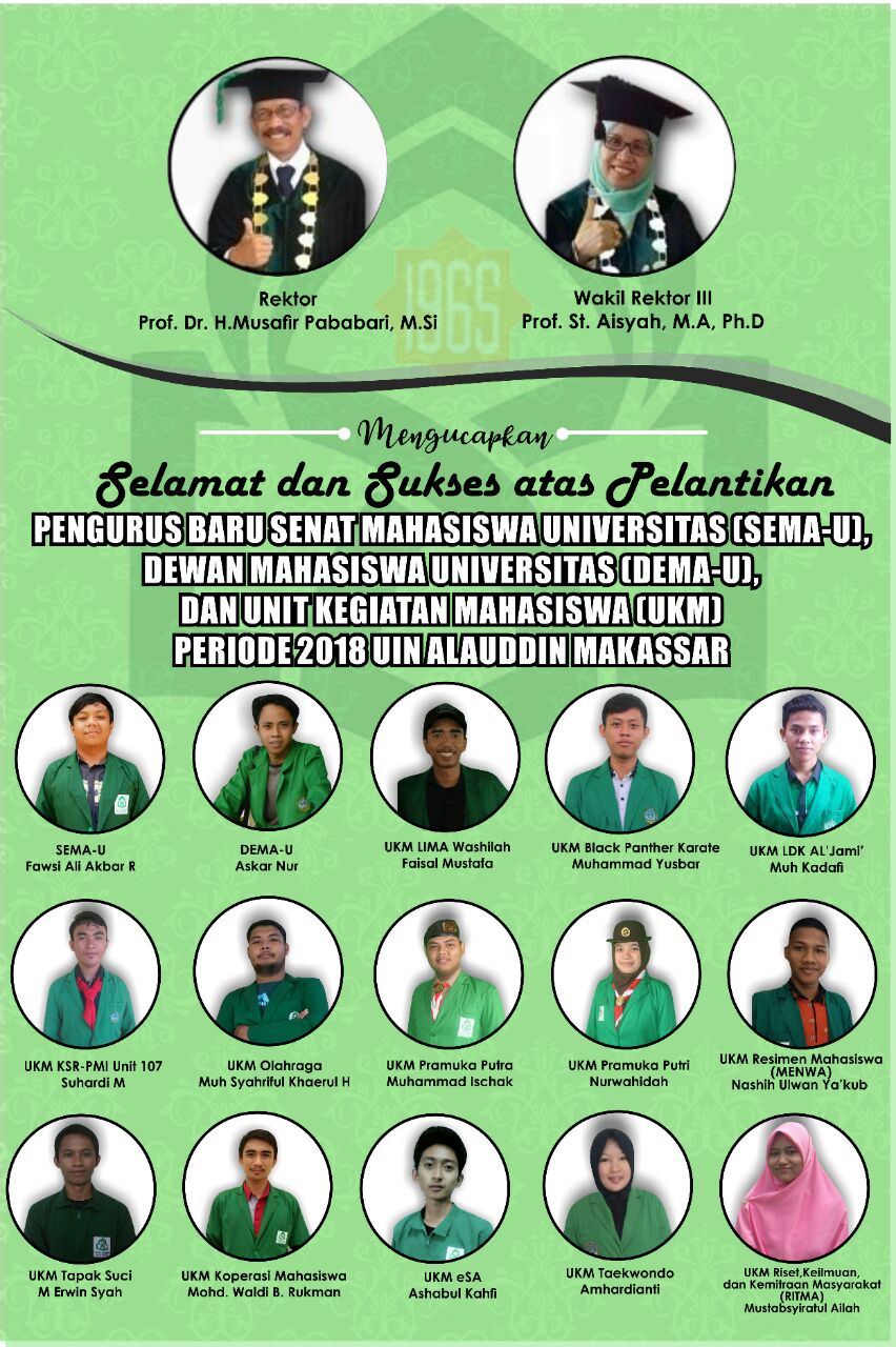 Gambar Rektor UIN Lantik Dema, Sema dan UKM